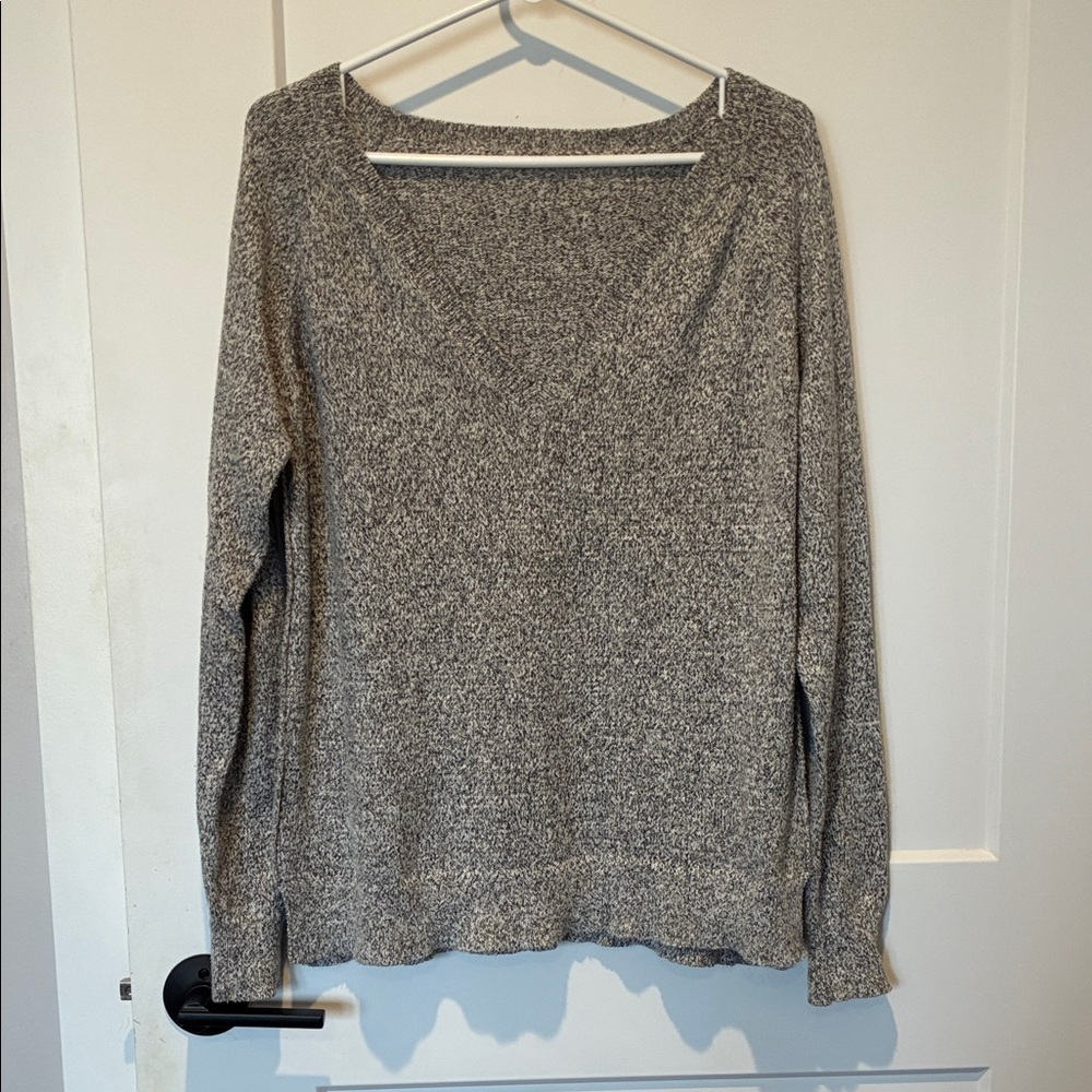 Roots Gray V-Neck Sweater.  B3